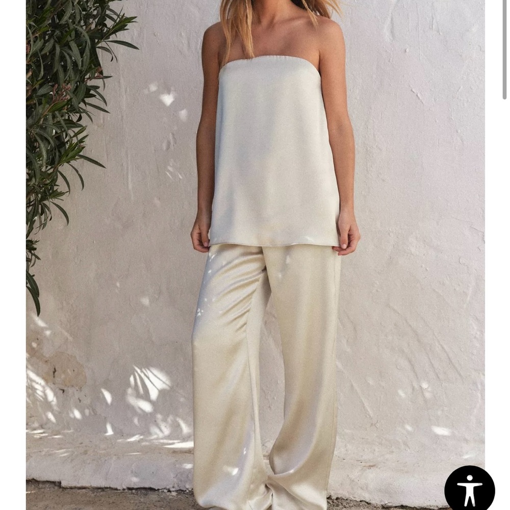 Zara Cream Satin Garment